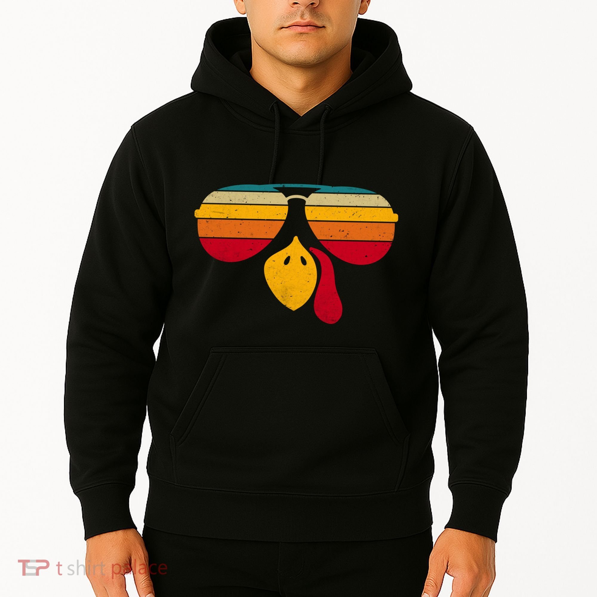 Turkey Face With Retro Sunglass Hoodie