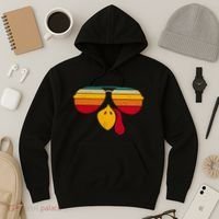 Turkey Face With Retro Sunglass Hoodie thumb 3