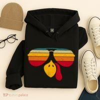 Turkey Face With Retro Sunglass Hoodie thumb 4
