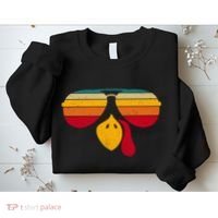 Turkey Face With Retro Sunglass Sweatshirt thumb 2