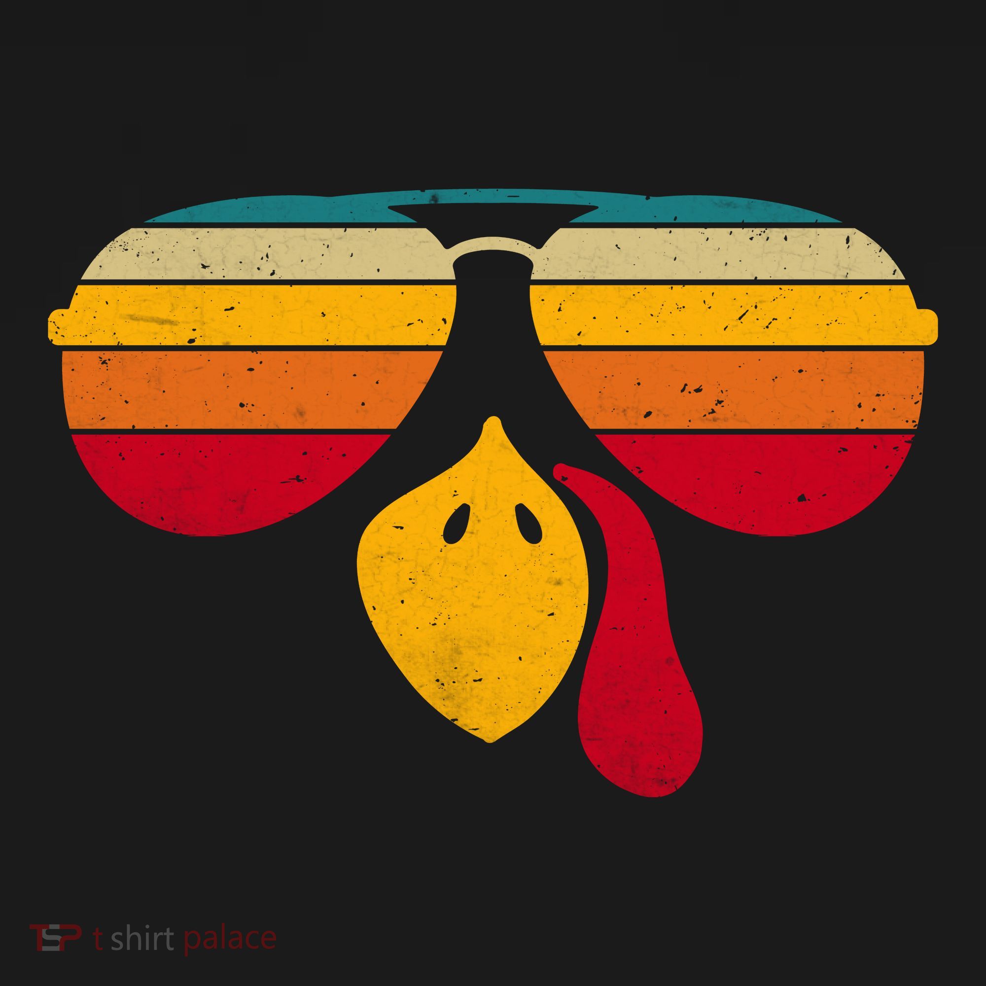 Turkey Face With Retro Sunglass Pajama Set