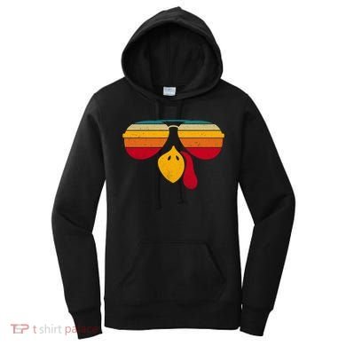Turkey Face With Retro Sunglass Women's Hoodie