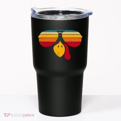 Turkey Face With Retro Sunglass Tumbler