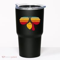 Turkey Face With Retro Sunglass Tumbler thumb 0