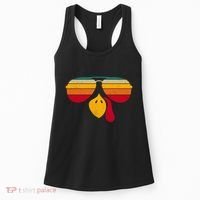 Turkey Face With Retro Sunglass Women's Tank Top thumb 0