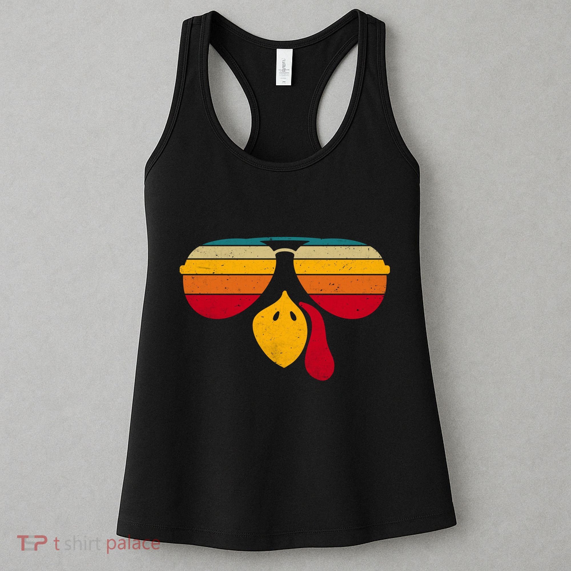 Turkey Face With Retro Sunglass Women's Tank Top
