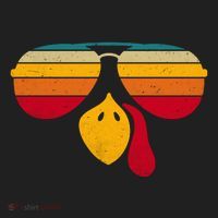 Turkey Face With Retro Sunglass Hat thumb 2