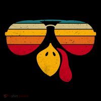 Turkey Face With Retro Sunglass Toddler Hoodie thumb 2