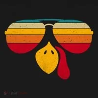 Turkey Face With Retro Sunglass Toddler Hoodie thumb 2