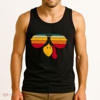 Turkey Face With Retro Sunglass Tank Top thumb 3