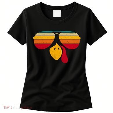 Turkey Face With Retro Sunglass Women's T-Shirt