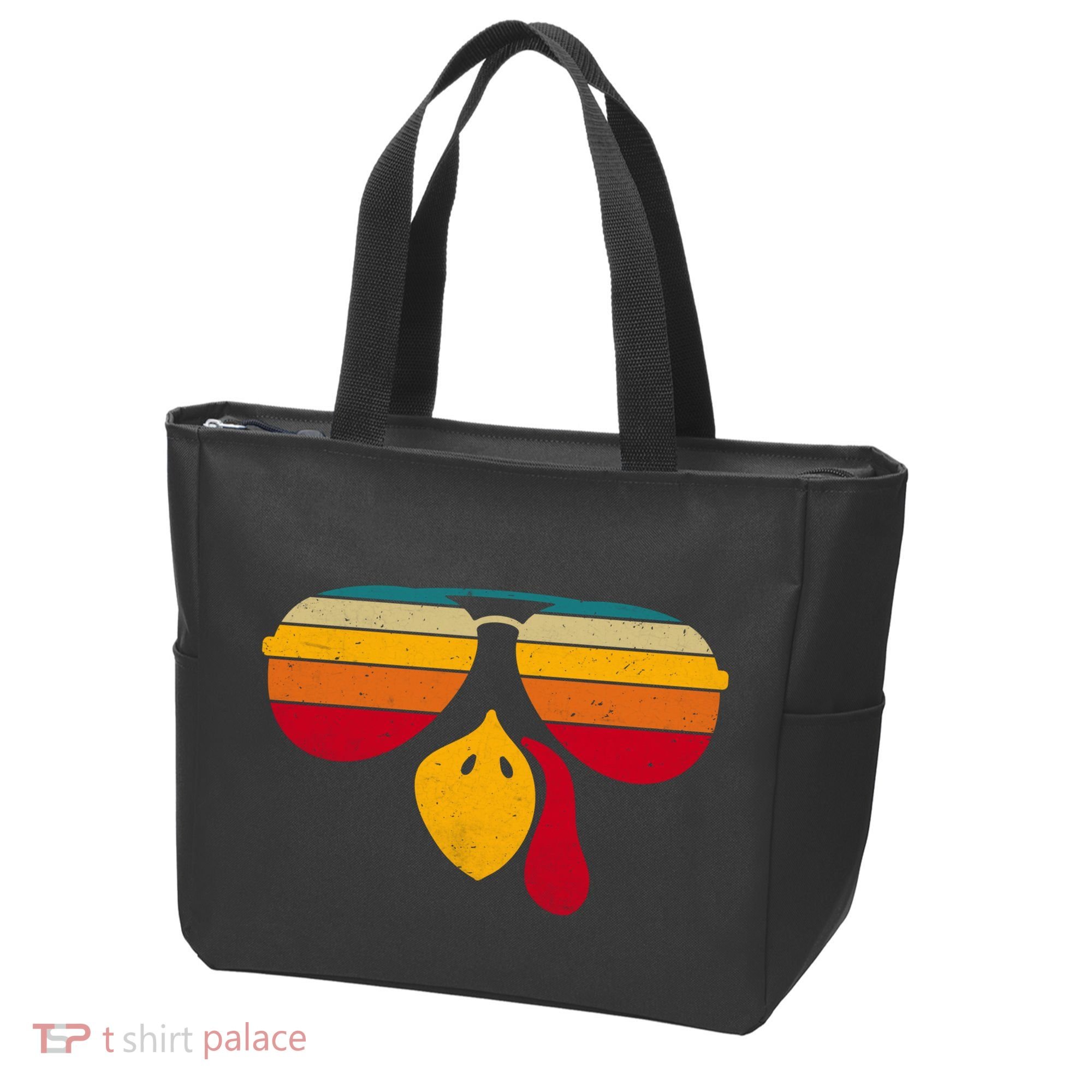 Turkey Face With Retro Sunglass Tote Bag