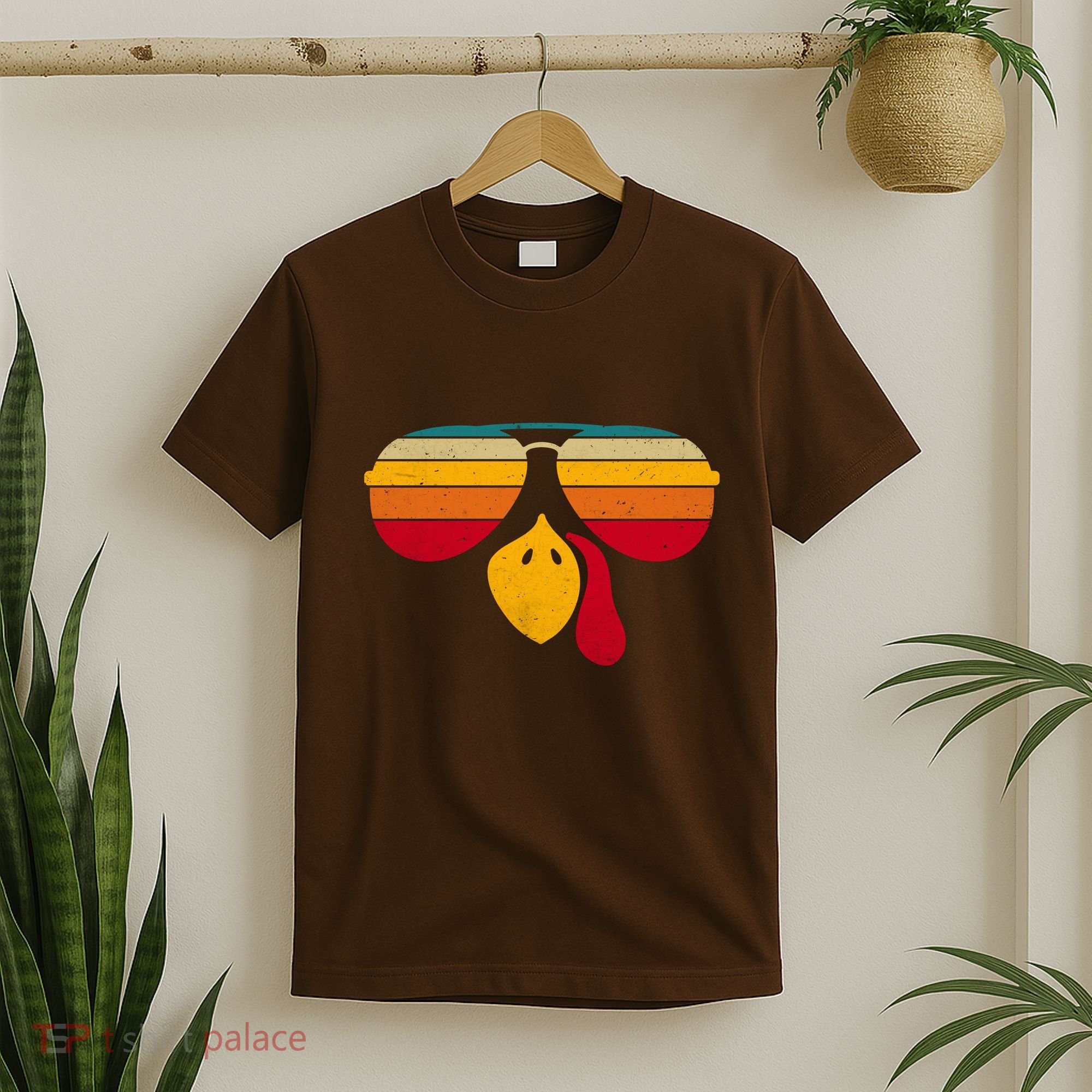 Turkey Face With Retro Sunglass T-Shirt