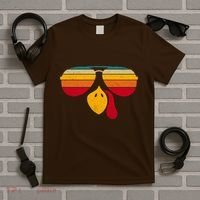 Turkey Face With Retro Sunglass T-Shirt thumb 5