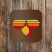 Turkey Face With Retro Sunglass Coaster thumb 0