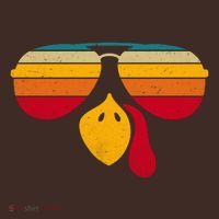 Turkey Face With Retro Sunglass Coaster thumb 2