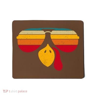 Turkey Face With Retro Sunglass Mousepad