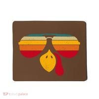 Turkey Face With Retro Sunglass Mousepad thumb 0