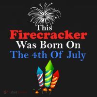 This Firecracker Was Born On The 4th Of July Birthday Usa Us Gift Women's Hoodie thumb 2