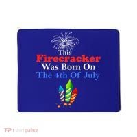 This Firecracker Was Born On The 4th Of July Birthday Usa Us Gift Mousepad thumb 0