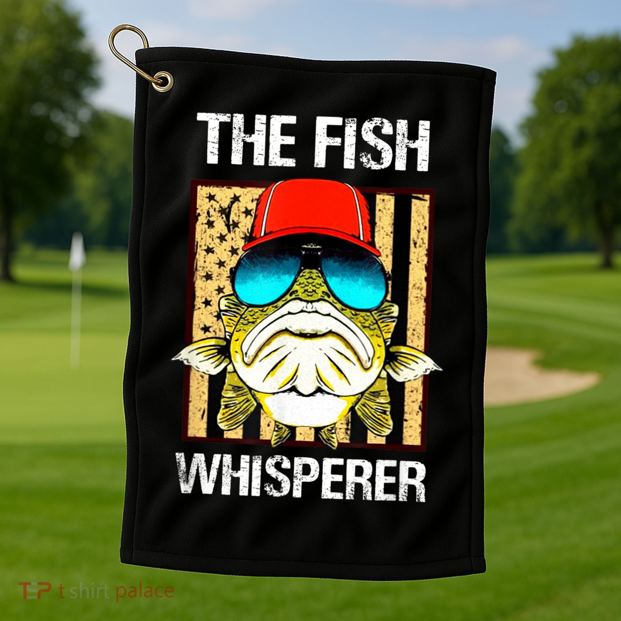 The FISH Whisperer Funny Golf Towel