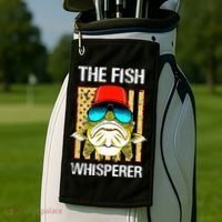 The FISH Whisperer Funny Golf Towel thumb 2
