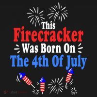This Firecracker Was Born On The 4th Of July Birthday Usa Us Gift Women's Hoodie thumb 2