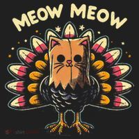 Thanksgiving For Women Meow Cat Turkey Women's Sweatshirt thumb 2