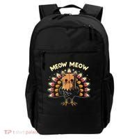 Thanksgiving For Women Meow Cat Turkey Backpack thumb 0