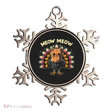 Thanksgiving For Women Meow Cat Turkey Ornament