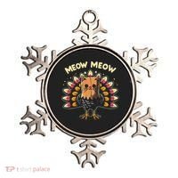 Thanksgiving For Women Meow Cat Turkey Ornament thumb 0