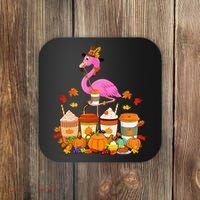Thanksgiving Flamingo Wearing Hat Fall Coffee Cups Lover Coaster thumb 0