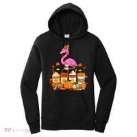 Thanksgiving Flamingo Wearing Hat Fall Coffee Cups Lover Women's Hoodie thumb 0