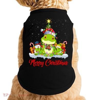 Tree Frog Xmas Tree Lighting Santa Tree Frog Christmas Funny Gift Doggie Tank
