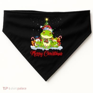 Tree Frog Xmas Tree Lighting Santa Tree Frog Christmas Funny Gift USA-Made Doggie Bandana