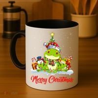 Tree Frog Xmas Tree Lighting Santa Tree Frog Christmas Funny Gift Coffee Mug thumb 4