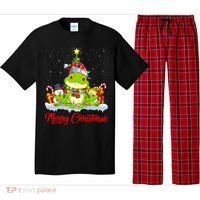 Tree Frog Xmas Tree Lighting Santa Tree Frog Christmas Funny Gift Pajama Set thumb 0