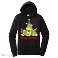 Tree Frog Xmas Tree Lighting Santa Tree Frog Christmas Funny Gift Women's Hoodie thumb 0