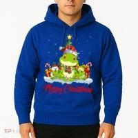 Tree Frog Xmas Tree Lighting Santa Tree Frog Christmas Funny Gift Hoodie thumb 2