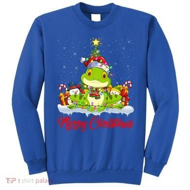 Tree Frog Xmas Tree Lighting Santa Tree Frog Christmas Funny Gift Sweatshirt