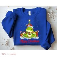 Tree Frog Xmas Tree Lighting Santa Tree Frog Christmas Funny Gift Sweatshirt thumb 2