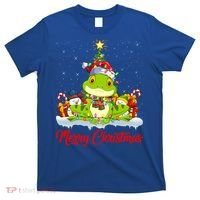 Tree Frog Xmas Tree Lighting Santa Tree Frog Christmas Funny Gift T-Shirt thumb 0