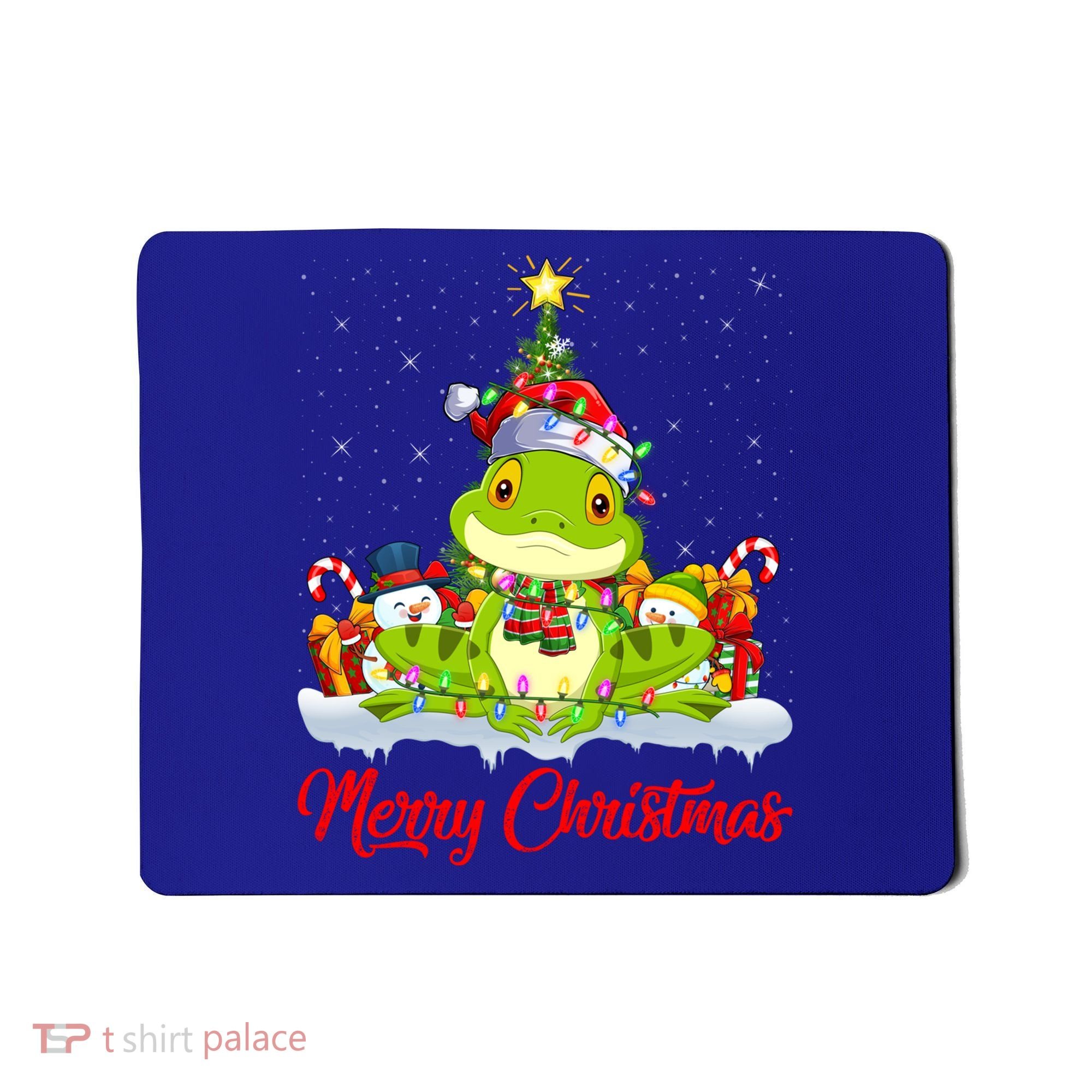 Tree Frog Xmas Tree Lighting Santa Tree Frog Christmas Funny Gift Mousepad