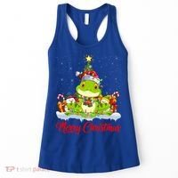 Tree Frog Xmas Tree Lighting Santa Tree Frog Christmas Funny Gift Women's Tank Top thumb 0