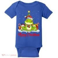 Tree Frog Xmas Tree Lighting Santa Tree Frog Christmas Funny Gift Baby Bodysuit thumb 0