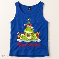 Tree Frog Xmas Tree Lighting Santa Tree Frog Christmas Funny Gift Tank Top thumb 2