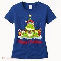 Tree Frog Xmas Tree Lighting Santa Tree Frog Christmas Funny Gift Women's T-Shirt thumb 0