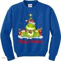 Tree Frog Xmas Tree Lighting Santa Tree Frog Christmas Funny Gift Kids Sweatshirt thumb 0