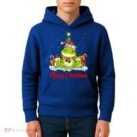 Tree Frog Xmas Tree Lighting Santa Tree Frog Christmas Funny Gift Kids Hoodie thumb 4