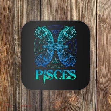 Two Fish Zodiac Sign Symbol Horoscope Pisces Coaster